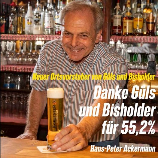 Hans-Peter Ackermann zum neuen Gülser Ortsvorsteher gewählt!