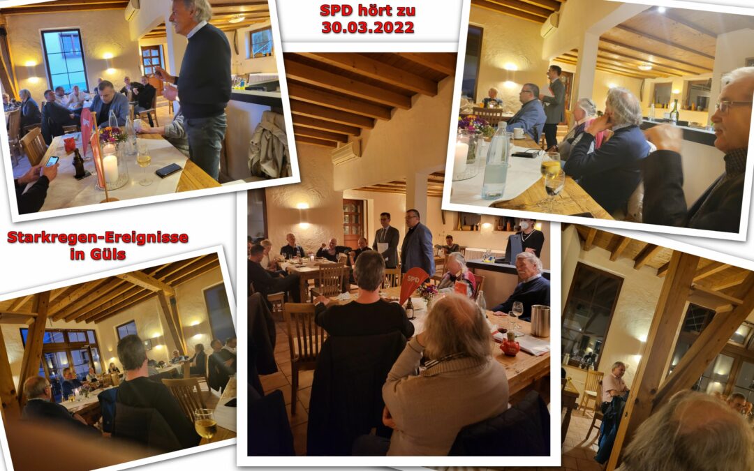 „SPD hört zu“ wieder in Präsenz: Vorsorge für Starkregen-Ereignisse in Güls