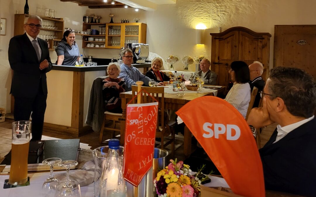 Jahreshauptversammlung 2022: SPD Landesvorsitzender ehrt Gülser Genoss*innen – MdB Rudolph heißt neue Mitglieder willkommen